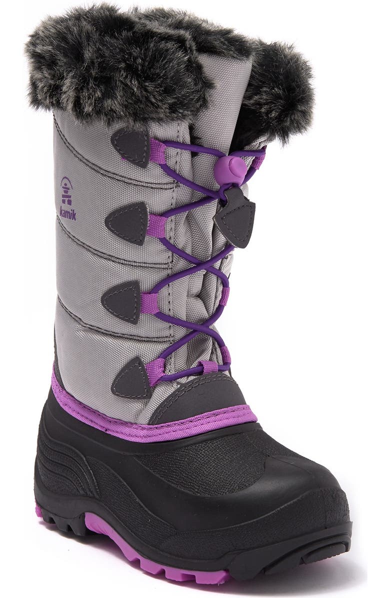 Kamik SnowGypsy3 Waterproof Faux Fur Trim Boot, Main, color,