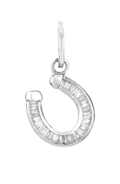 Diamond Horseshoe Charm