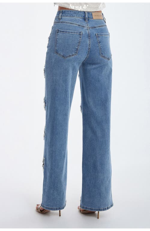 The Noli Shop Kaia Pearl High Rise Jean In Blue
