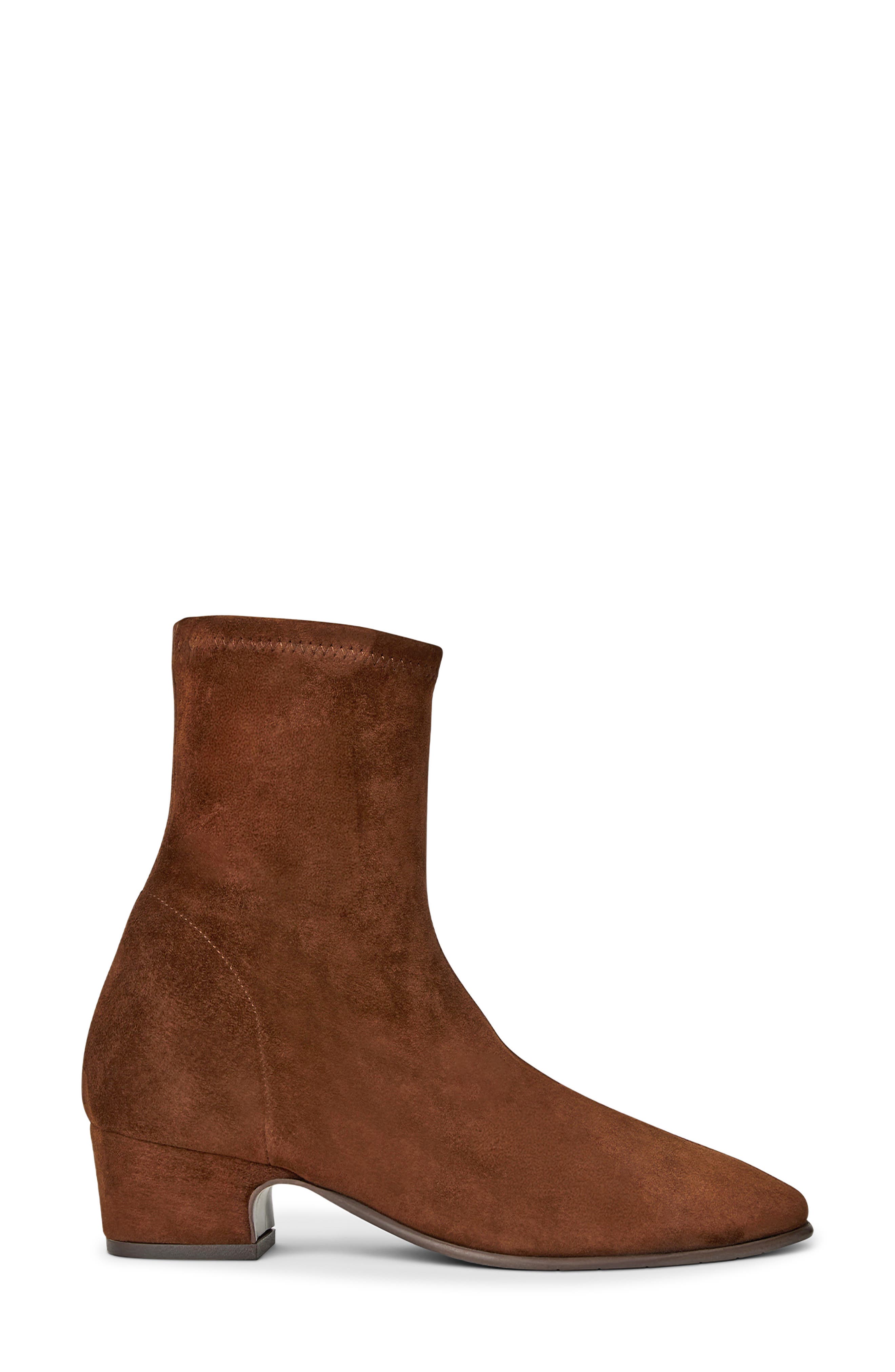 Raquel Waterproof Bootie, Alternate, color, COGNAC SUEDE