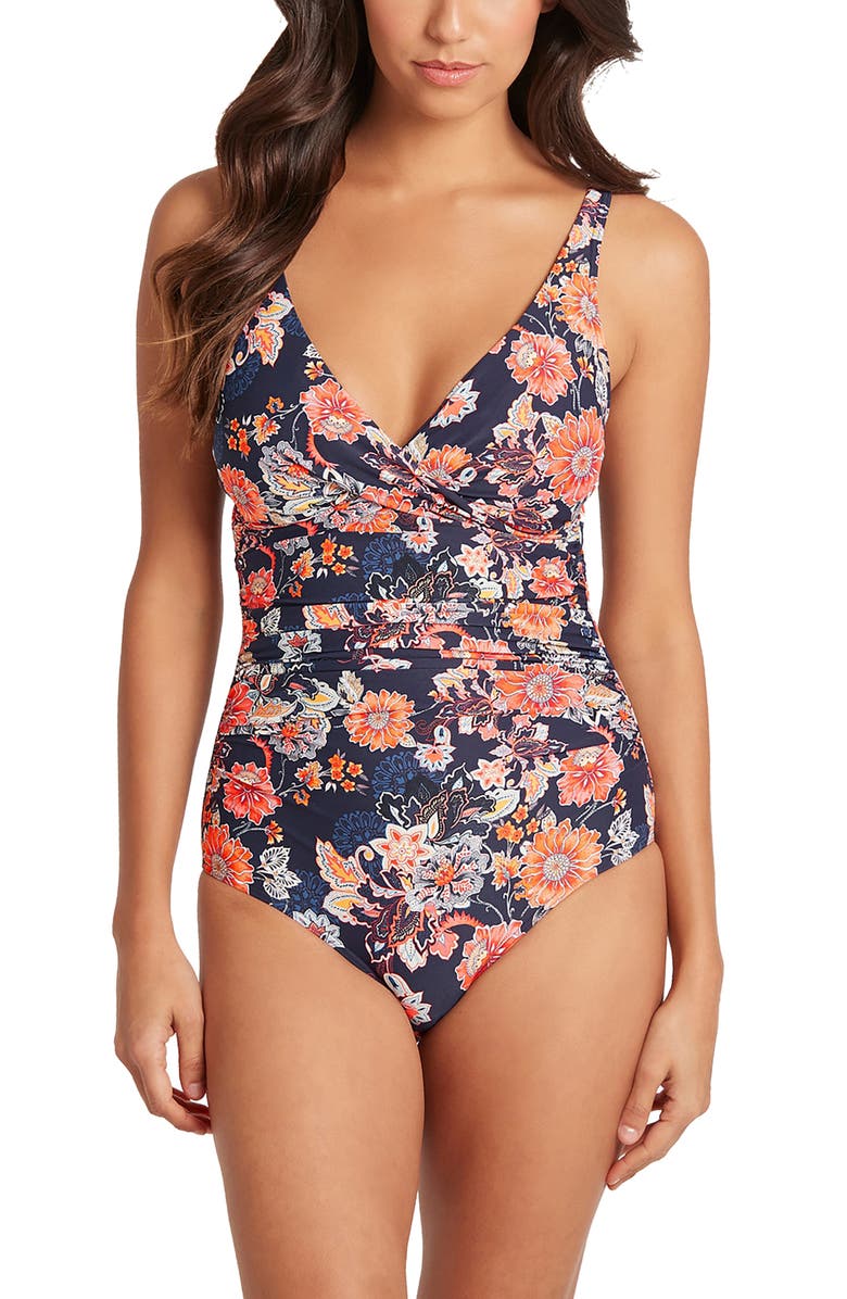 Sea Level Cross Front Multifit One-Piece Swimsuit, Main, color, 