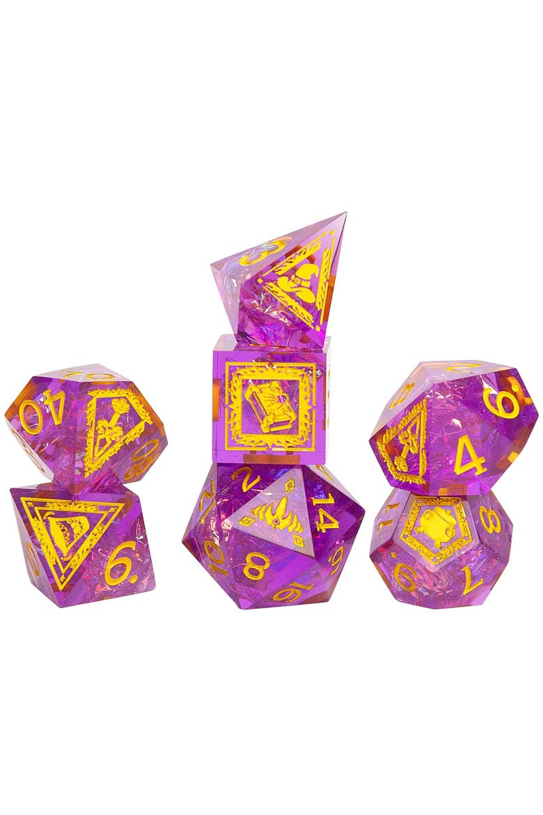 Purple and Yellow Dice Pack, Alternate, color, Multicolored