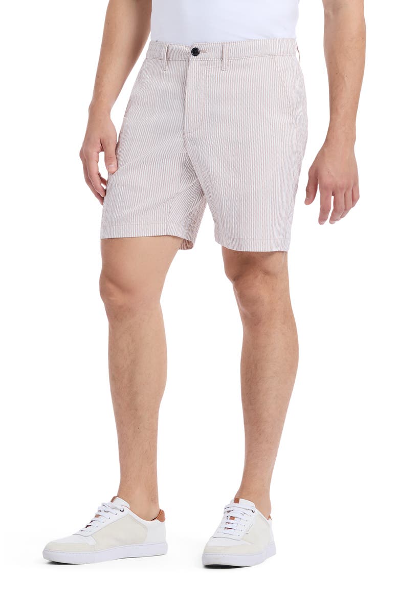 Fornillo Stripe Woven Shorts, Alternate, color, KHAKI