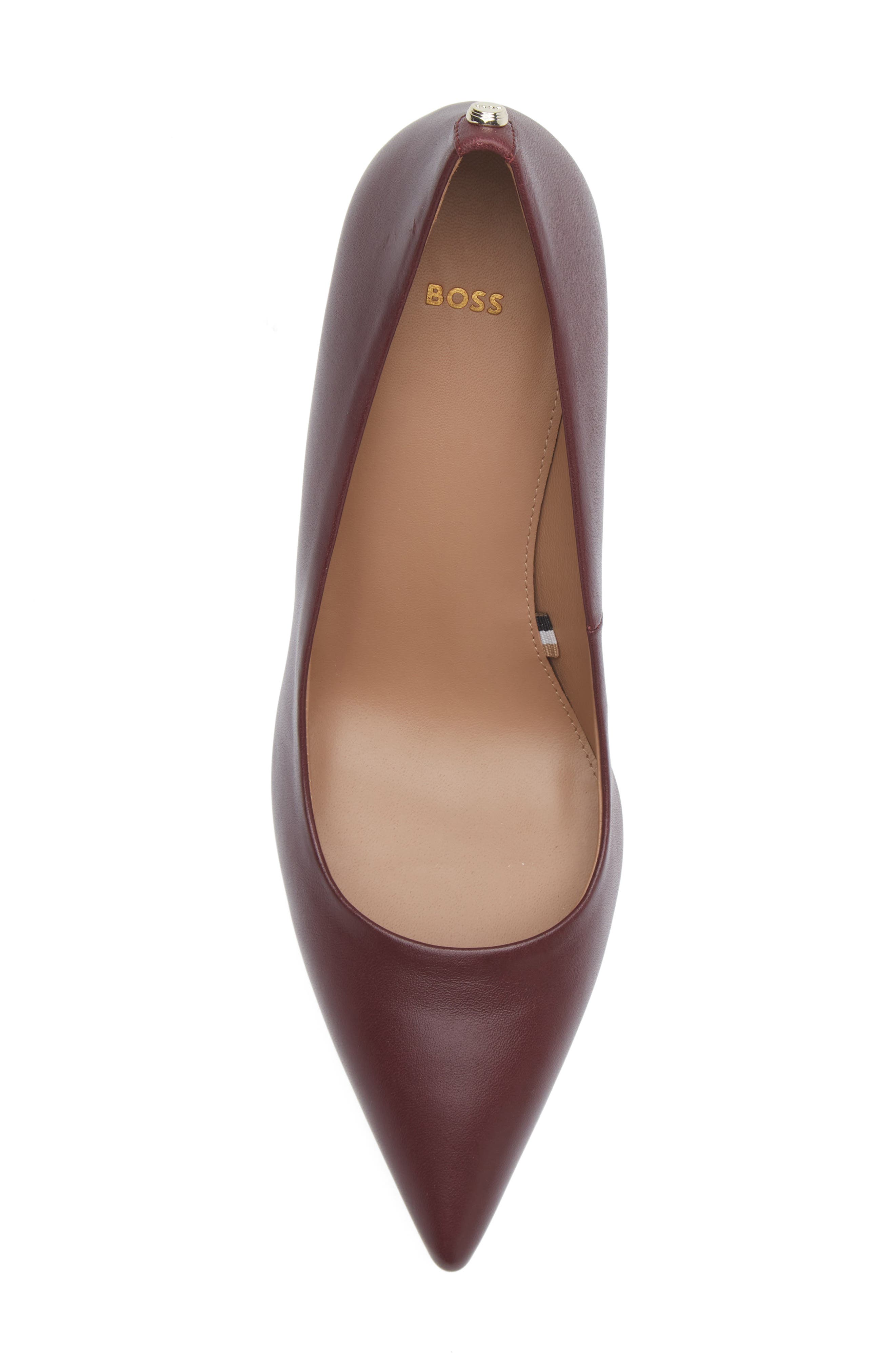BOSS Janet Pointed Toe Pump, Alternate, color, Dark Red