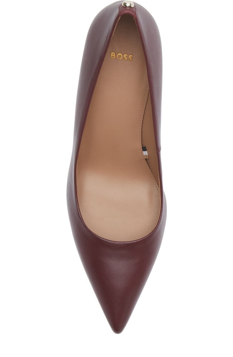 BOSS Janet Pointed Toe Pump, Alternate, color, Dark Red