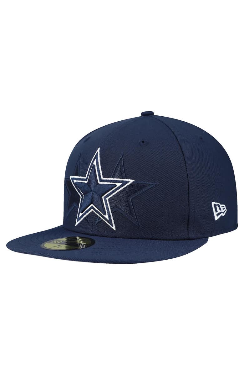 New Era Men's New Era Navy Dallas Cowboys Tri-Hit 59FIFTY Fitted Hat, Main, color, Navy