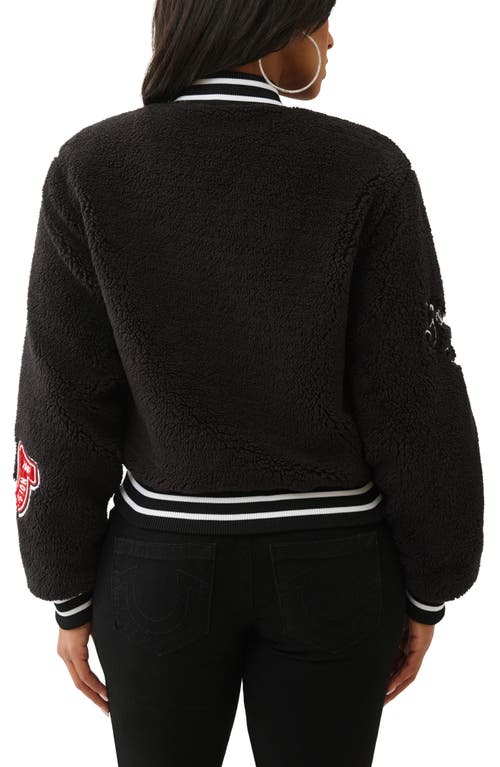 True Religion Varsity Chenille Bomber Jacket In Multi