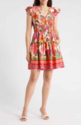 Vince Camuto Cap Sleeve Fit & Flare Minidress