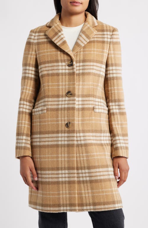 Ralph Lauren Lauren  Longline Wool Blend Coat In Brown