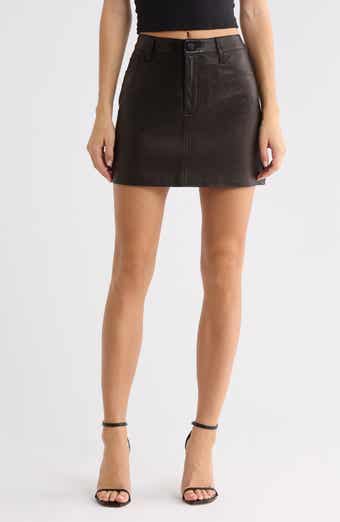 Joss Leather Miniskirt