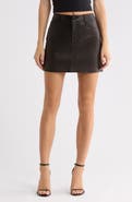 ALICE + OLIVIA Joss Leather Miniskirt