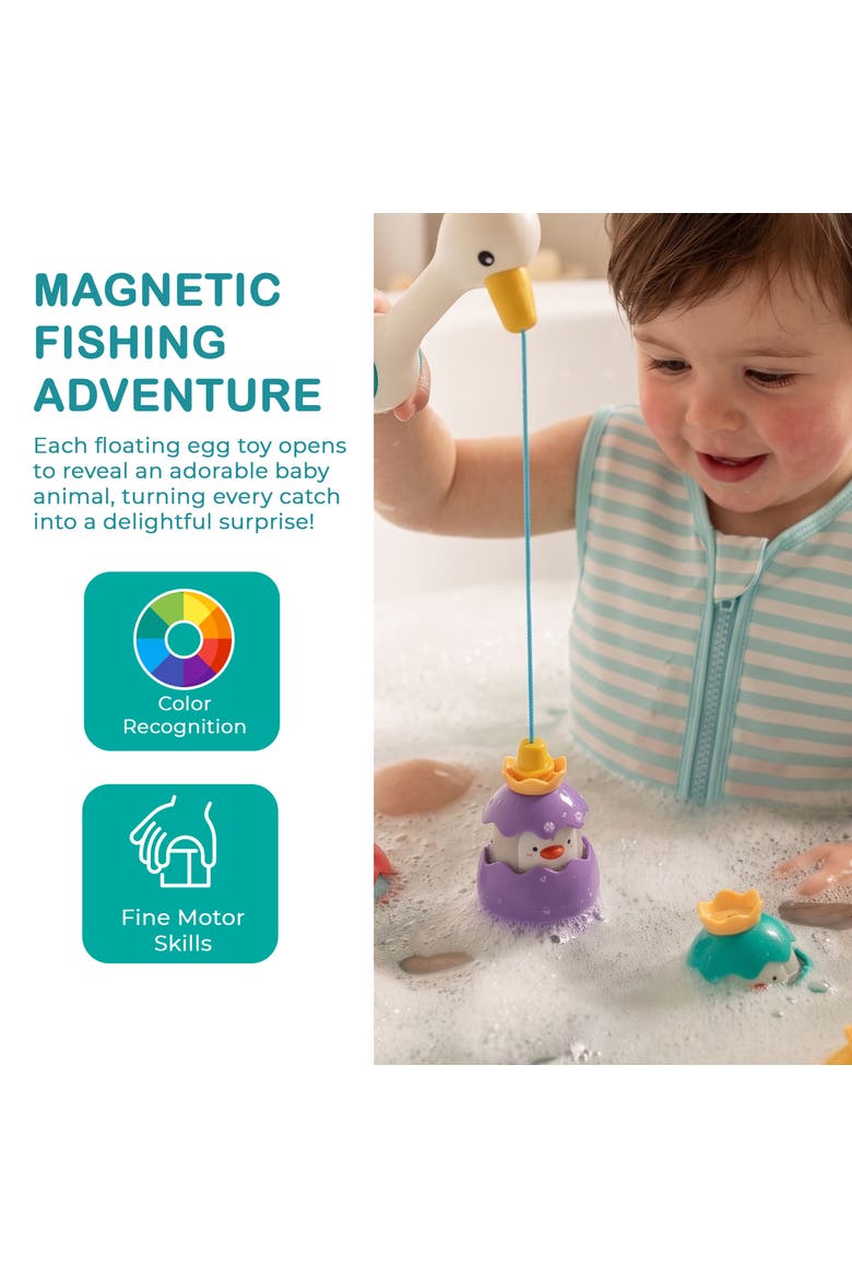 Splash Magnetic Fishing Bath Game with Surprise Eggs, Alternate, color, Multicolor