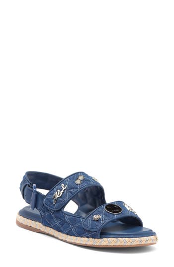 Karl Lagerfeld Paris Charley Slingback Espadrille Sandal In Blue