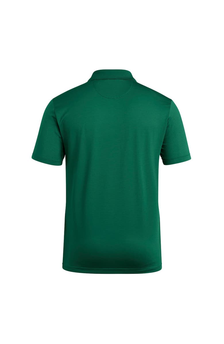 adidas Green Miami Hurricanes Ultimate 365 Ottoman Polo Shirt, Alternate, color, Green