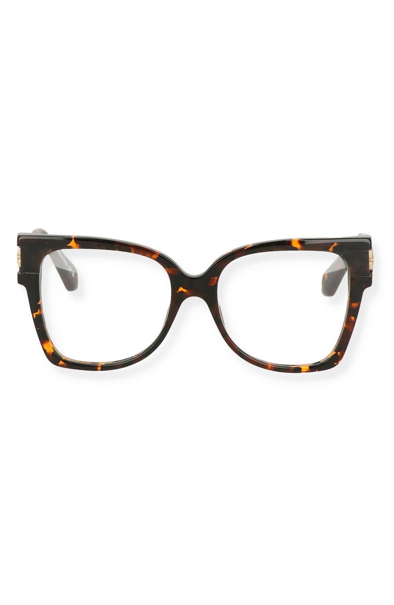 Off-White Havana 54mm Square Optical Frames, Main, color, 