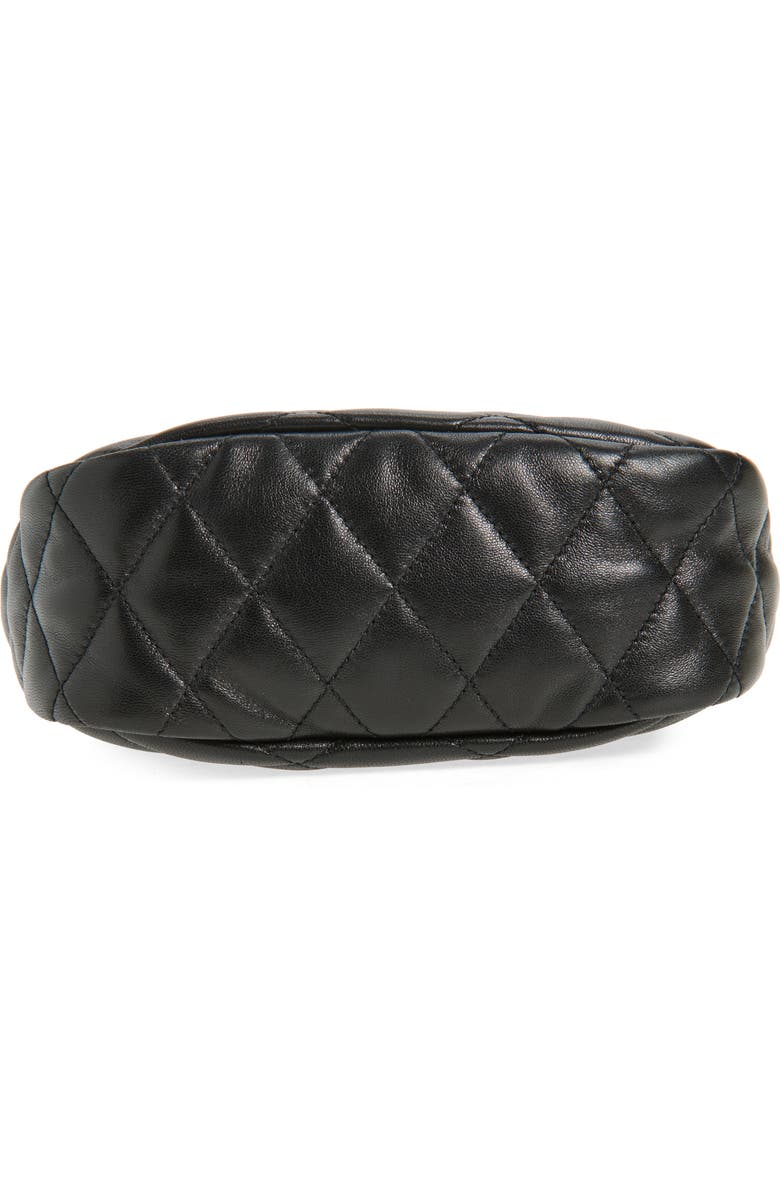 Saint Laurent Quilted Hobo Bag, Alternate, color, Noir