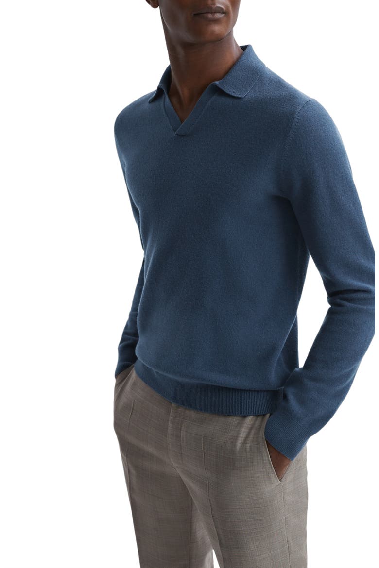 Swifts Johnny Collar Wool Sweater, Main, color, PETROL BLUE