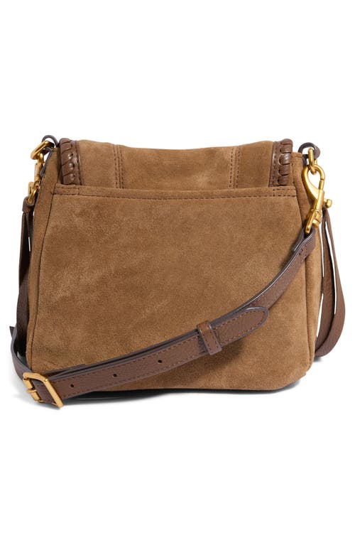 Aimee All For Love Leather Mini Crossbody Bag In Brown