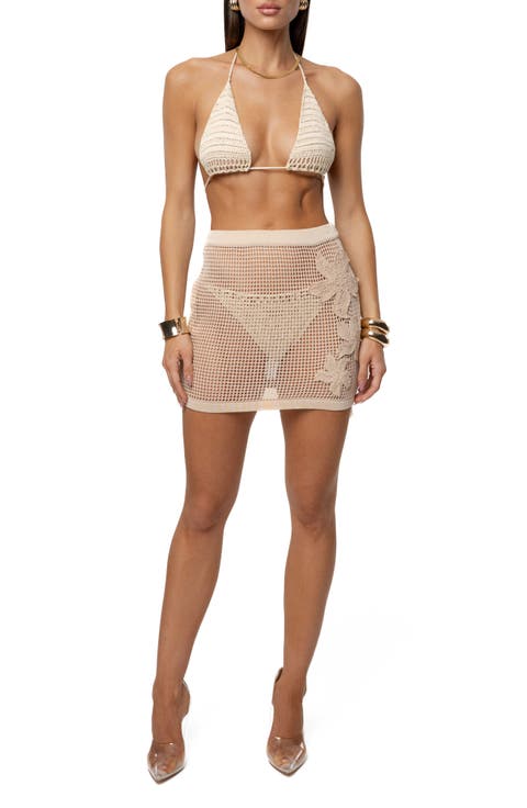 Cascade Open Stitch Miniskirt