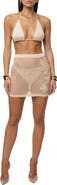 JLUXLABEL Cascade Open Stitch Miniskirt