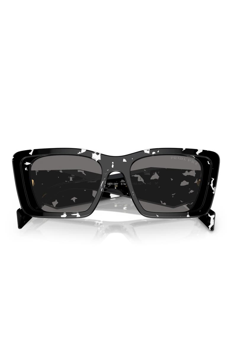 51mm Butterfly Polarized Sunglasses, Alternate, color, CRYSTAL GREY
