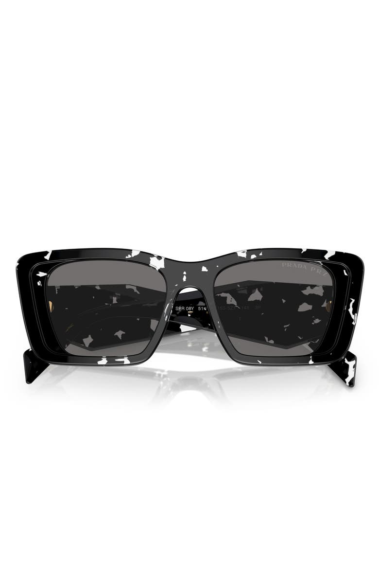 Prada 51mm Butterfly Polarized Sunglasses, Alternate, color, Crystal Grey