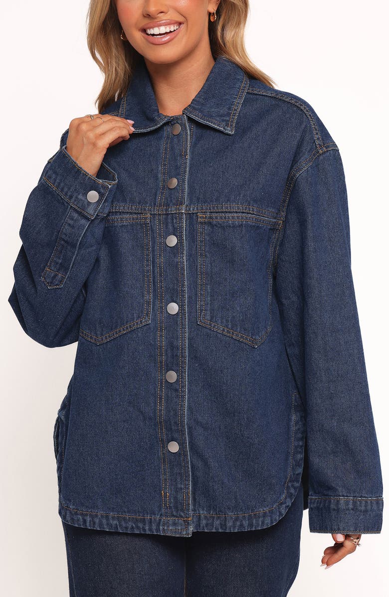 Petal & Pup Dede Denim Shacket, Main, color, Denim