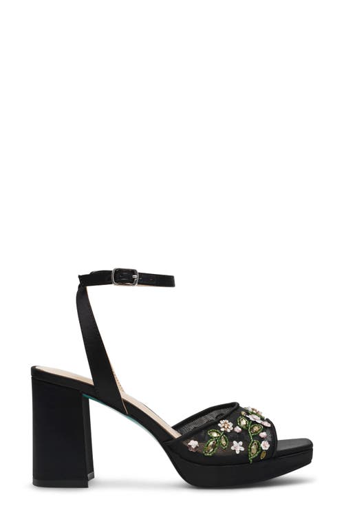 Betsey Johnson Kirra Ankle Strap Sandal In Black