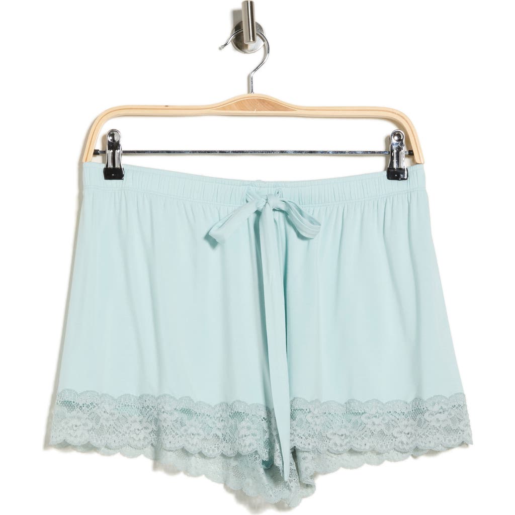 Posh Peanut Lace Pajama Shorts In Blue