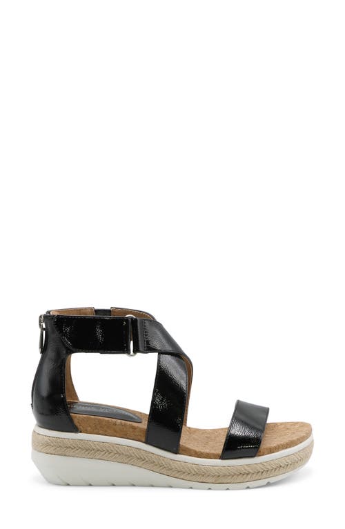 Adrienne Vittadini Cape Ann Wedge Sandal In Black