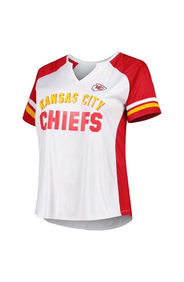 PROFILE Women's Patrick Mahomes White Kansas City Chiefs Plus Size Notch Neck T-Shirt, Alternate, color, 