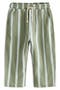 Kids' Stripe Cotton Drawstring Pants