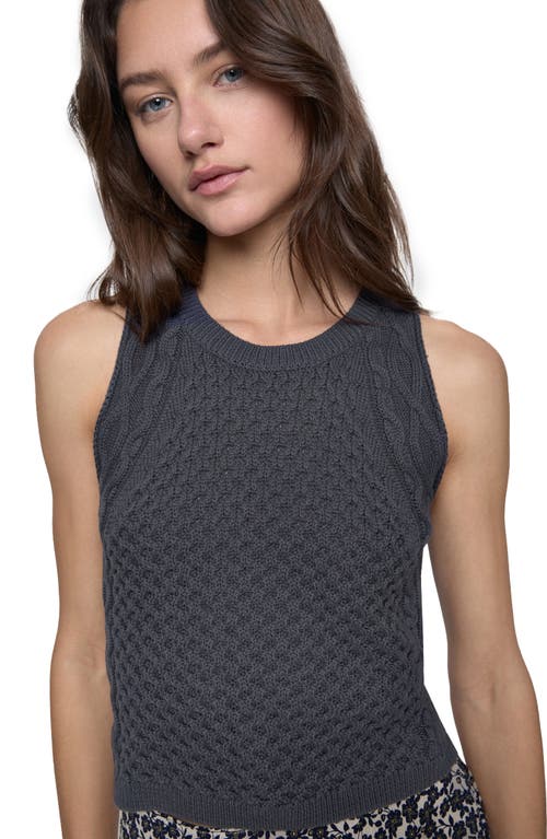 Rebecca Minkoff Palmer Cable Sweater In Slate - Dark Grey
