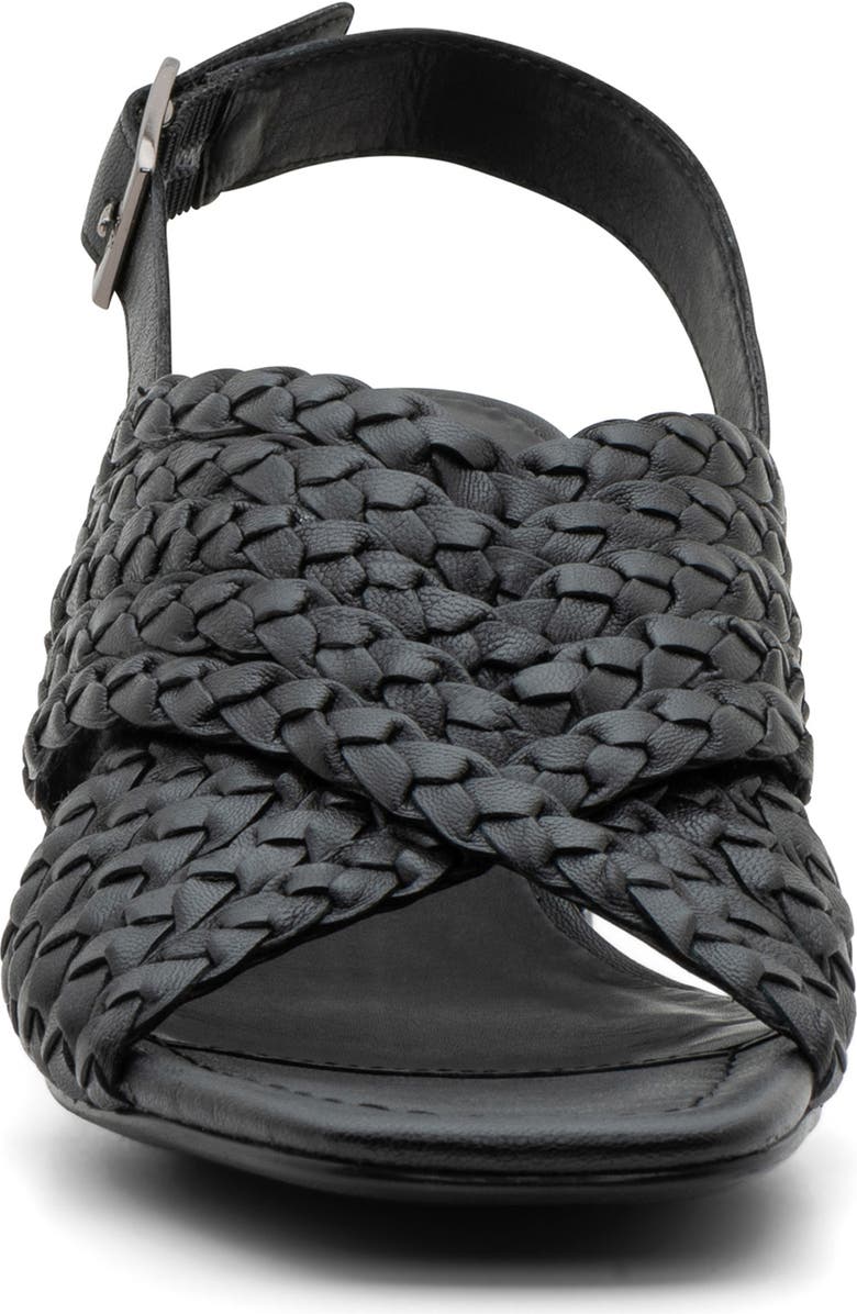 ara Benson Sandal, Alternate, color, Black Woven Leather