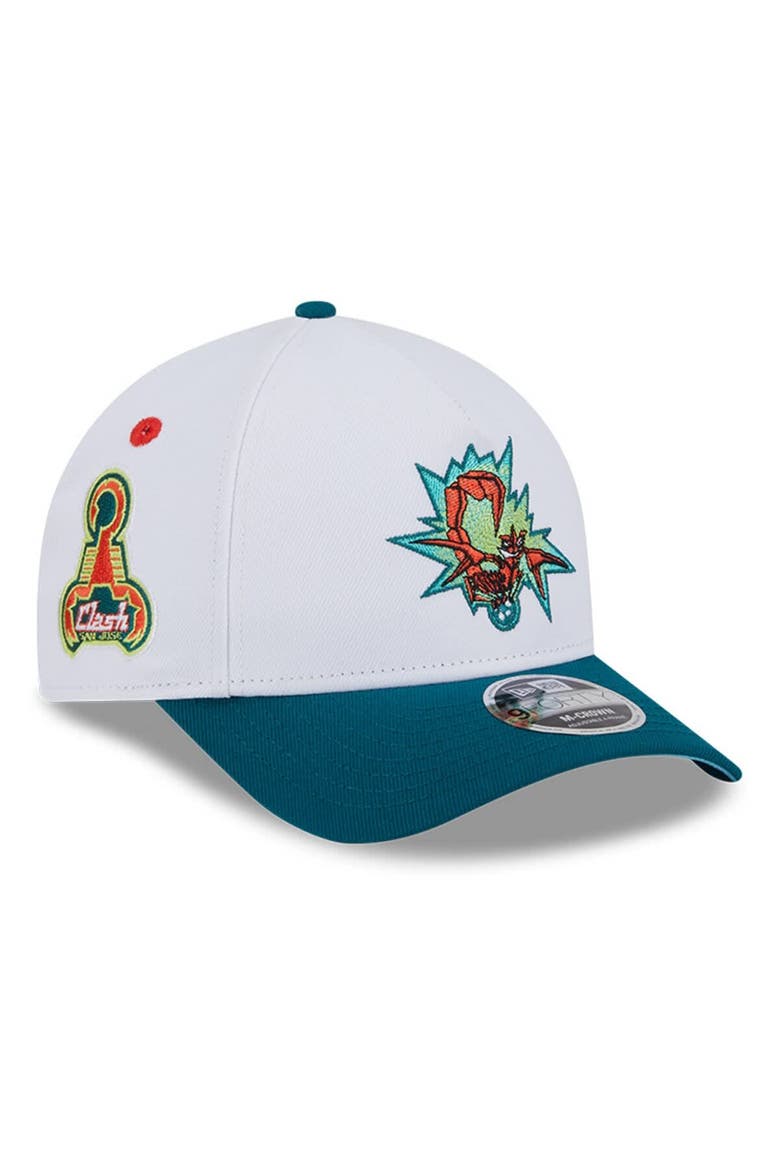 Men's New Era  White/Green San Jose Earthquakes 2025 Jersey Hook 9FORTY M-Crown Adjustable Hat, Alternate, color, White