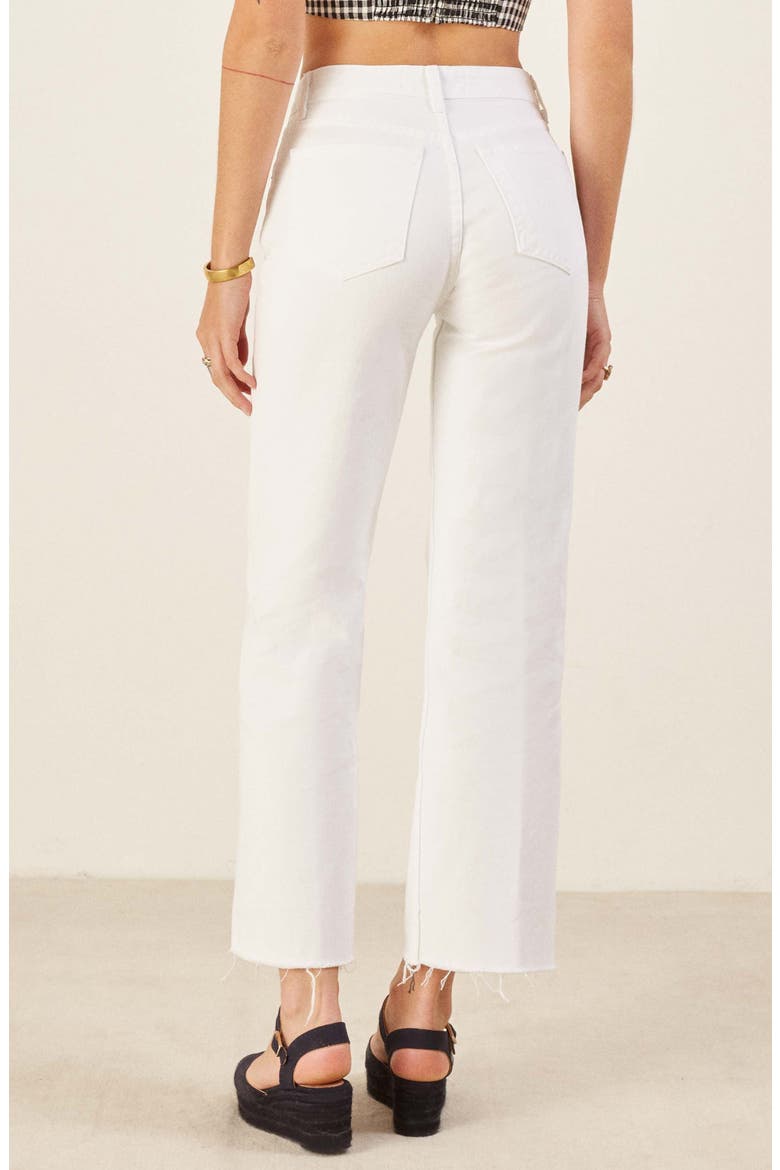 Fawcett High Waist Crop Jeans, Alternate, color, WHITE