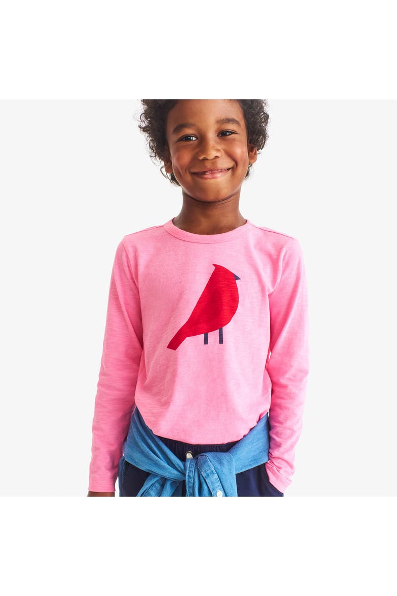 Kids Long Sleeve Cardinal Tee, Alternate, color, Taffy
