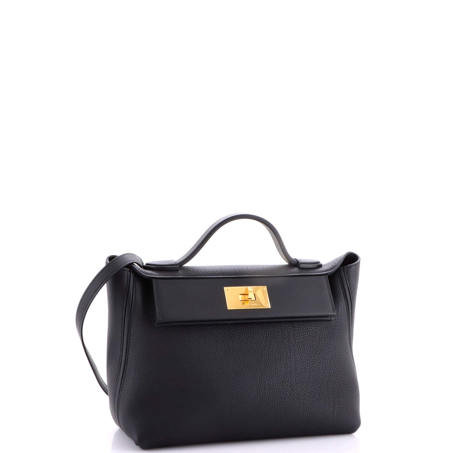 Pre-Owned Hermes 24/24 Bag Togo with Swift 29, Alternate, color, Noir