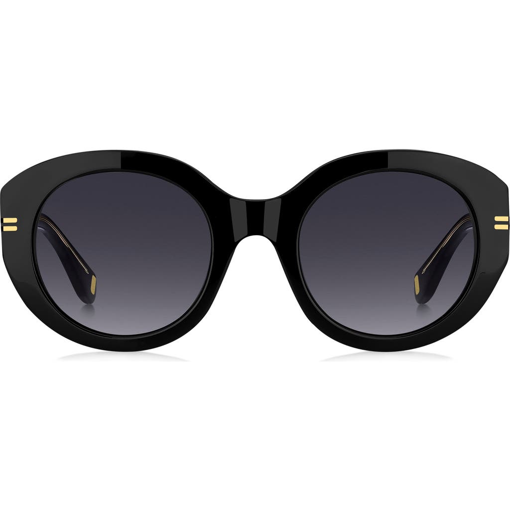 Marc Jacobs 51mm Gradient Oval Sunglasses In Black