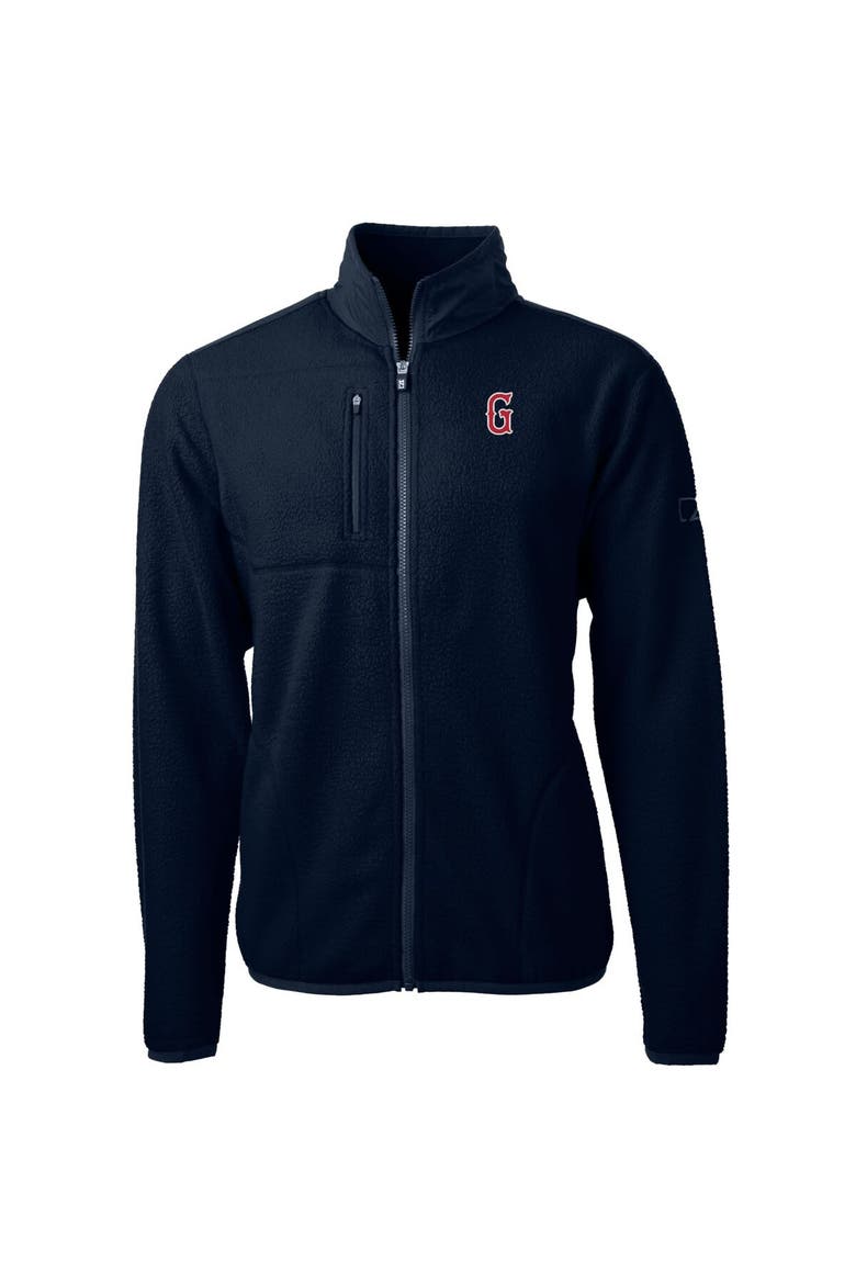 Men's Cutter & Buck Navy Greenville Drive Big & Tall Cascade Eco Sherpa Fleece Full-Zip Jacket, Alternate, color, Navy