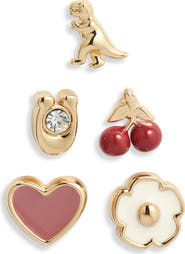 COACH Mixed Motif Set of 5 Stud Earrings