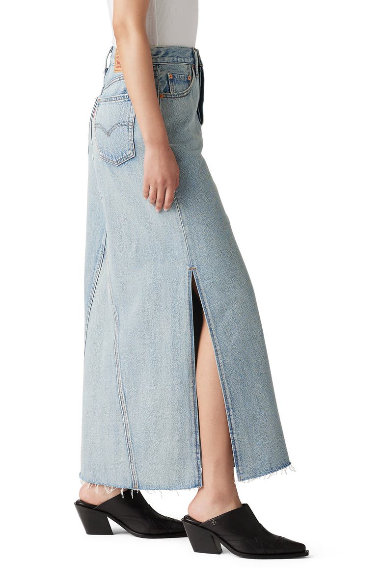 Levi's<sup>®</sup> Iconic Slit Denim Maxi Skirt, Alternate, color,