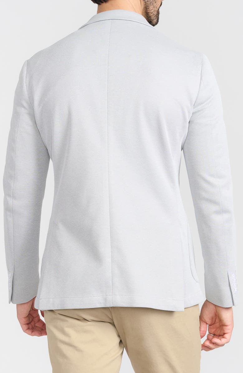 SAVILE ROW CO Piqué Knit Sport Coat, Alternate, color, Grey