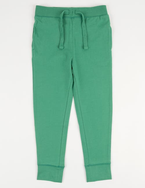 Leveret Kids 100% Cotton Lightweight Jogger Pants in Green 