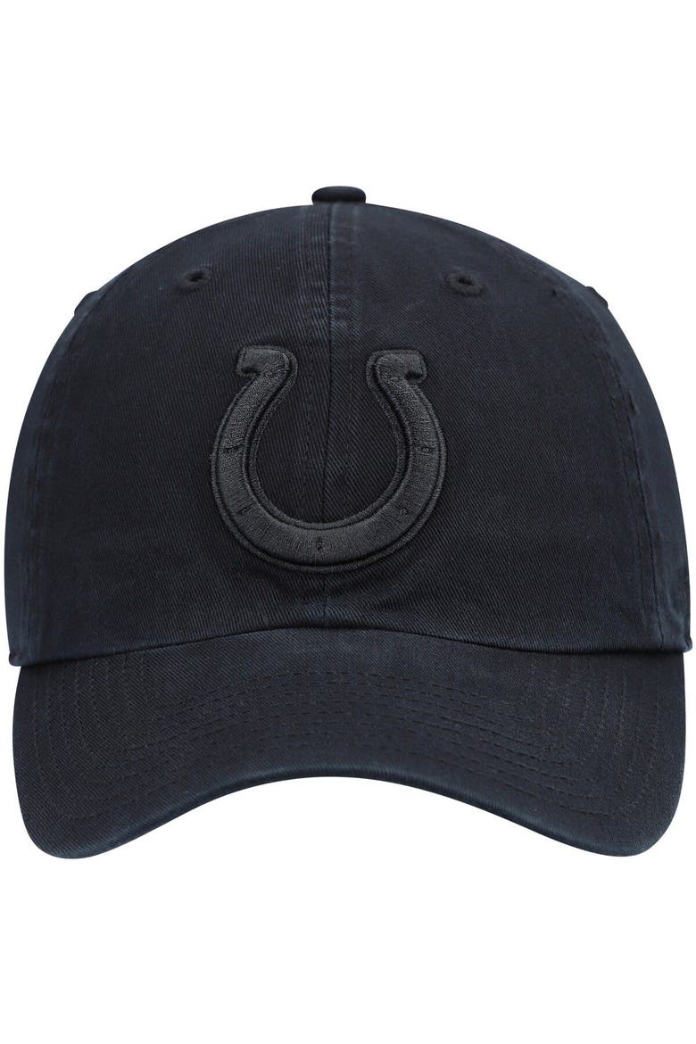 Men's '47 Black Indianapolis Colts Team Tonal Clean Up Adjustable Hat, Alternate, color, Black