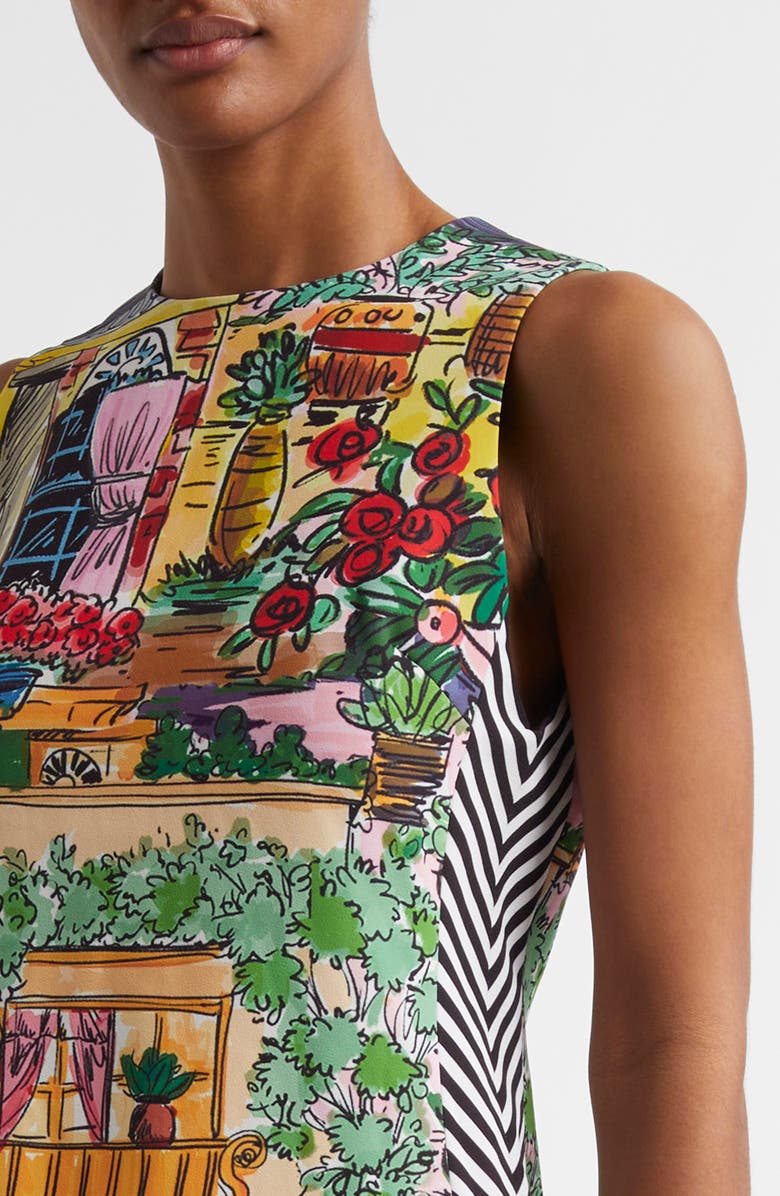 Alice + Olivia Coley Print A-Line Dress, Alternate, color, 