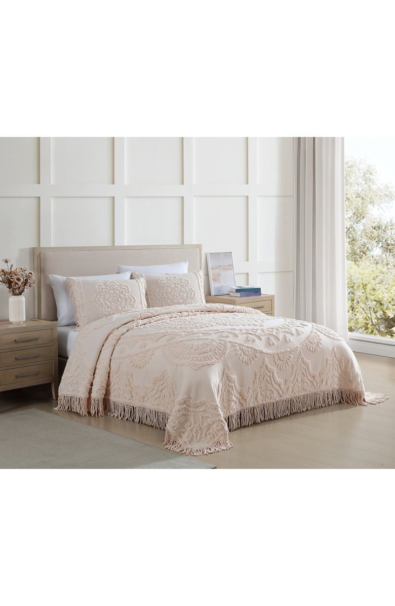 BEATRICE HOME FASHIONS Lotus Chenille Comforter, Main, color, Blush
