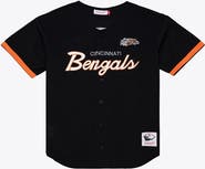 Mitchell & Ness Men's Mitchell & Ness Black Cincinnati Bengals Head Coach Mesh Full-Button Fashion Jersey