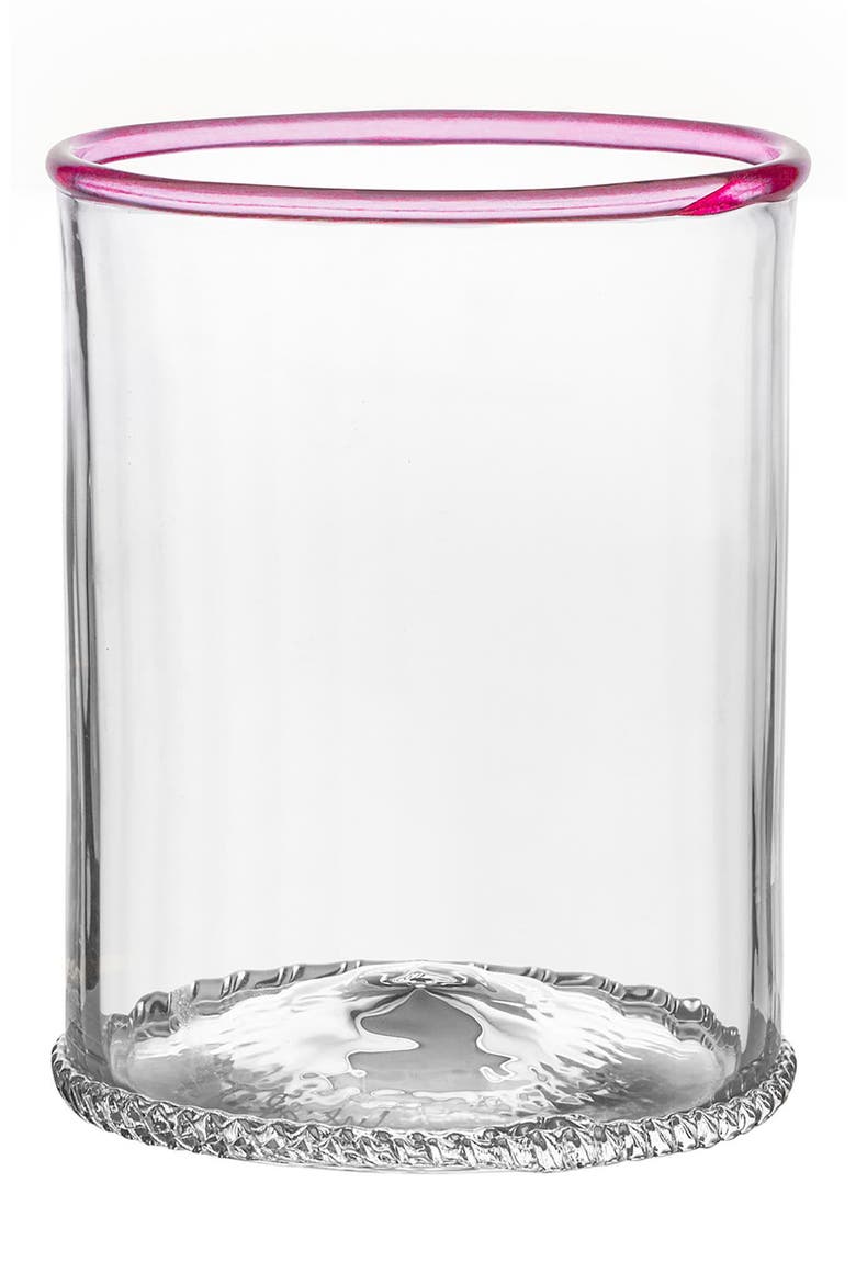 Nell Double Old Fashion Glass Tumbler, Main, color, BLUSH