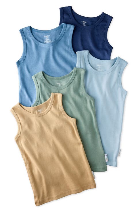 Malone Organic Cotton Assorted 5-Pack Muscle Tanks (Baby)
